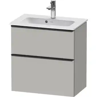 Sanitairwinkel.nl Duravit d-neo wastafelonderkast 61x62.5x37.2cm 2 lades betongrijs mat aanbieding