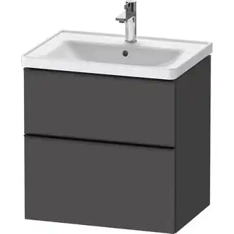 Sanitairwinkel.nl Duravit d-neo wastafelonderkast 63.4x62.5x45.2cm 2 lades grafiet mat aanbieding