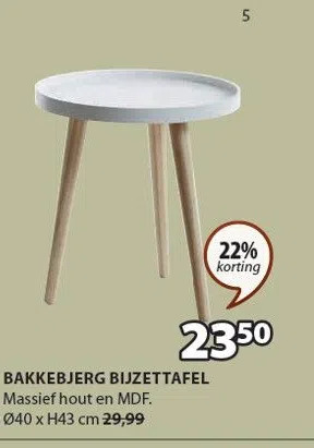 Jysk Bakkebjerg bijzettafel aanbieding