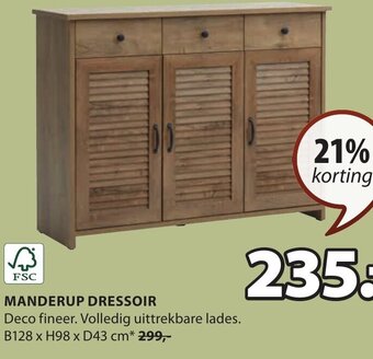 Jysk MANDERUP DRESSOIR aanbieding