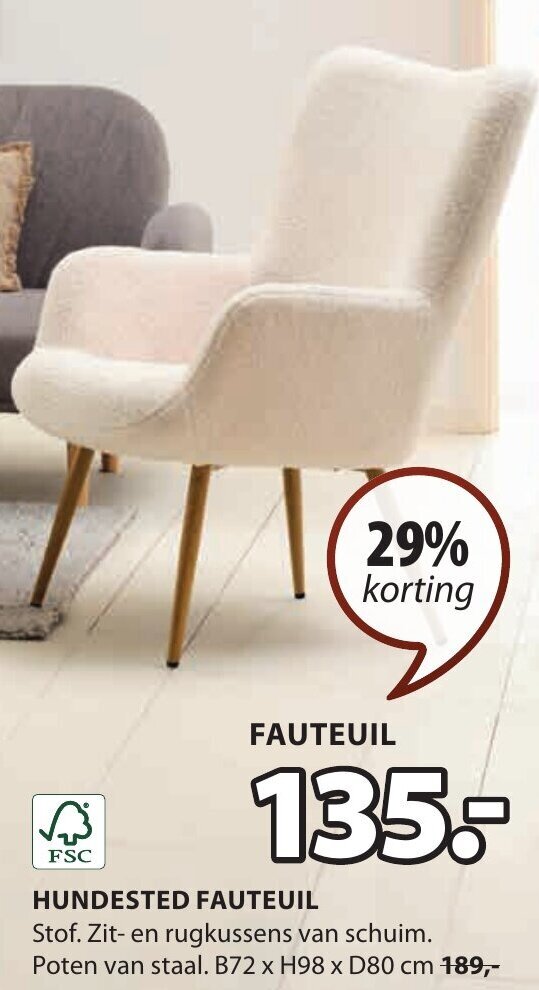 HUNDESTED FAUTEUIL aanbieding bij Jysk