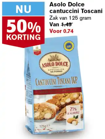 Hoogvliet Asolo Dolce cantuccini Toscani 125g aanbieding