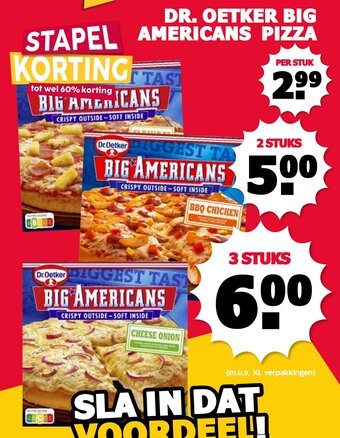 De Boerenschuur DR.OETKER BIG AMERICANS PIZZA aanbieding