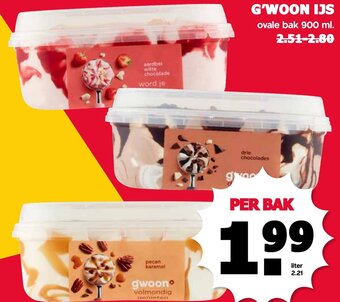 De Boerenschuur G'WOON IJS 900ml aanbieding