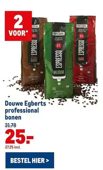 Makro Douwe Egberts Professional Bonen aanbieding
