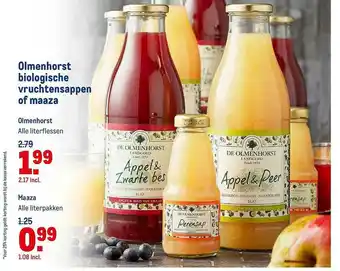 Makro Olmenhorst Biologische Vruchtensappen Of Maaza aanbieding