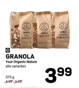 Ekoplaza Granola Your Organic Nature aanbieding