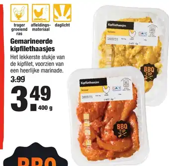 ALDI Gemarineerde kipfilethaasjes 400g aanbieding