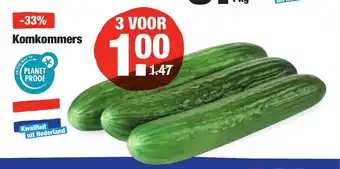 ALDI Komkommers 3st aanbieding