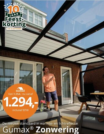 Tuinmaximaal Gumax Zonwering aanbieding