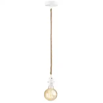 Leen Bakker Pendel lotus - wit/naturel - 100 cm - leen bakker aanbieding