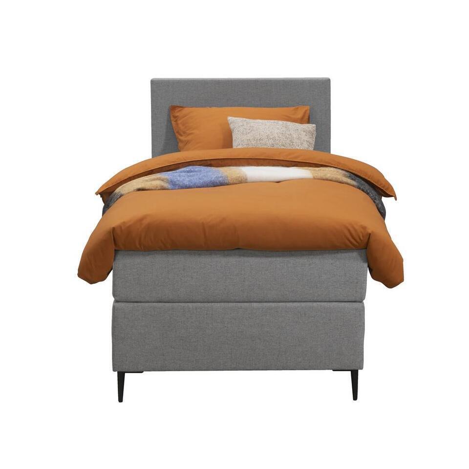 Leen Bakker Boxspring arendal - lichtgrijs - 90x200 cm - slanke poot - leen bakker aanbieding