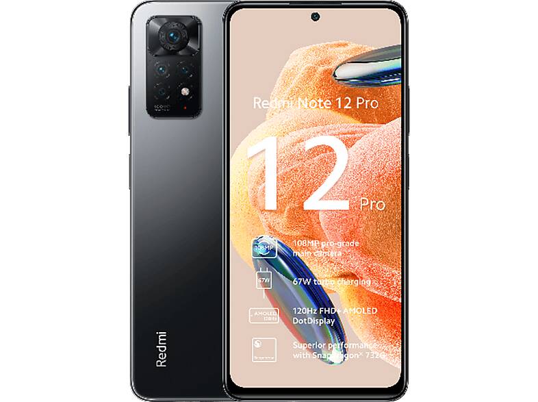 MediaMarkt Xiaomi redmi note 12 pro 4g - 256 gb grijs aanbieding