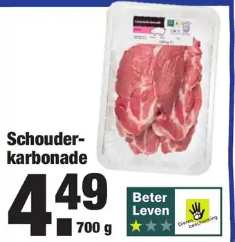 ALDI Schouderkarbonade 700g aanbieding