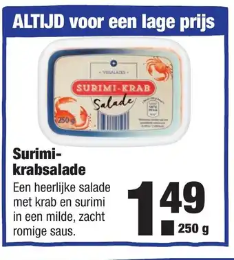 ALDI Surimi krabsalade 250g aanbieding