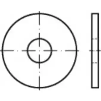 Conrad Toolcraft onderlegringen iso 7435 staal 10 stuk(s) to-5433948 aanbieding