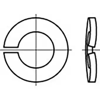 Conrad Toolcraft to-6854400 veerringen binnendiameter: 4 mm din 128 rvs v2a a2 100 stuk(s) aanbieding