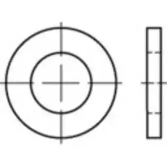 Conrad Onderlegringen 41 mm 58 mm staal galvanisch verzinkt 50 stuk(s) toolcraft 135873 aanbieding