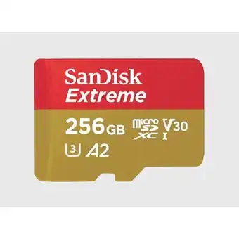 Conrad Sandisk extreme microsdxc-kaart 256 gb class 10, uhs-i, v30 video speed class schokbestendig, waterdicht aanbieding