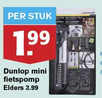 Hoogvliet Dunlop Mini fietspomp aanbieding