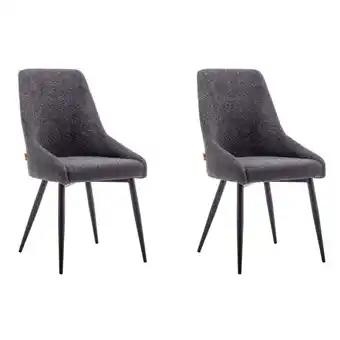 fonQ Furnihaus eetkamerstoel oscar boucle zwart set van 2 aanbieding