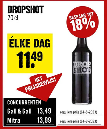 Dirck 3 Dropshot aanbieding