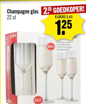 Dirck 3 Champagne glas aanbieding