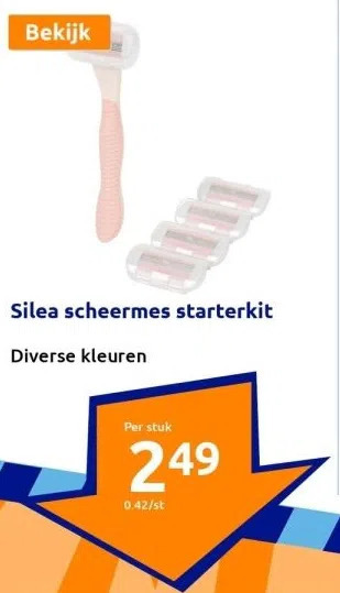 Action Silea scheermes starterkit aanbieding