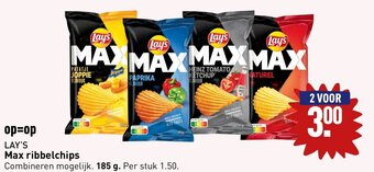 ALDI Lay's Max ribbelchips 185g aanbieding