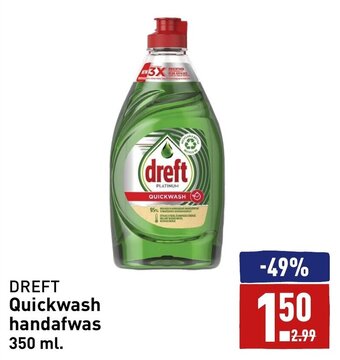 ALDI DREFT Quickwash handafwas 350ml aanbieding