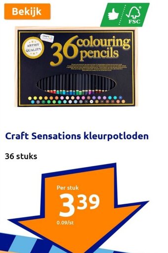 Action Craft Sensations kleurpotloden 36 stuks aanbieding