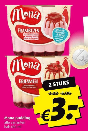 Boni Mona pudding aanbieding