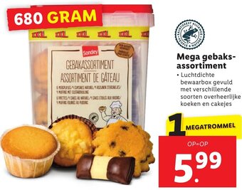 Lidl Mega gebaksassortiment 680g aanbieding