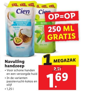 Lidl Navulling handzeep aanbieding