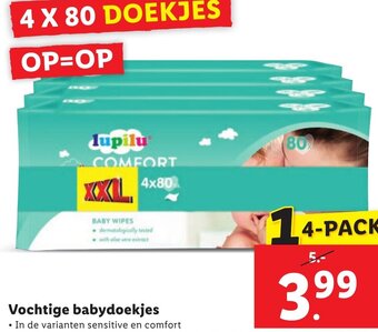 Lidl Vochtige babydoekjes aanbieding