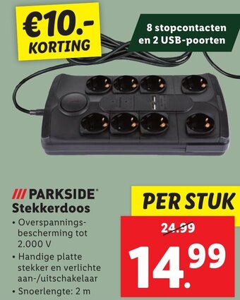 Lidl PARKSIDE Stekkerdoos aanbieding