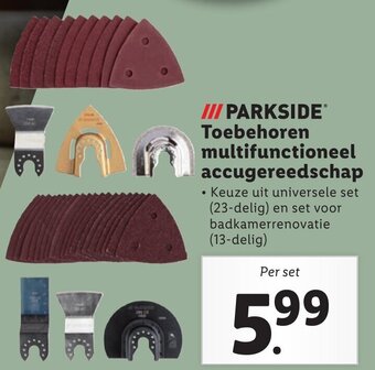 Lidl PARKSIDE Toebehoren multifunctioneel accugereedschap aanbieding