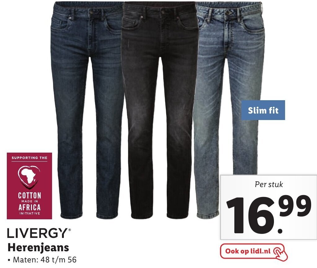 LIVERGY Herenjeans aanbieding bij Lidl