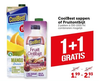 Coop CoolBest sappen of Fruitontbijt aanbieding