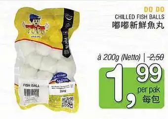 Amazing Oriëntal Do Do Chilled Fish Balls 200g aanbieding