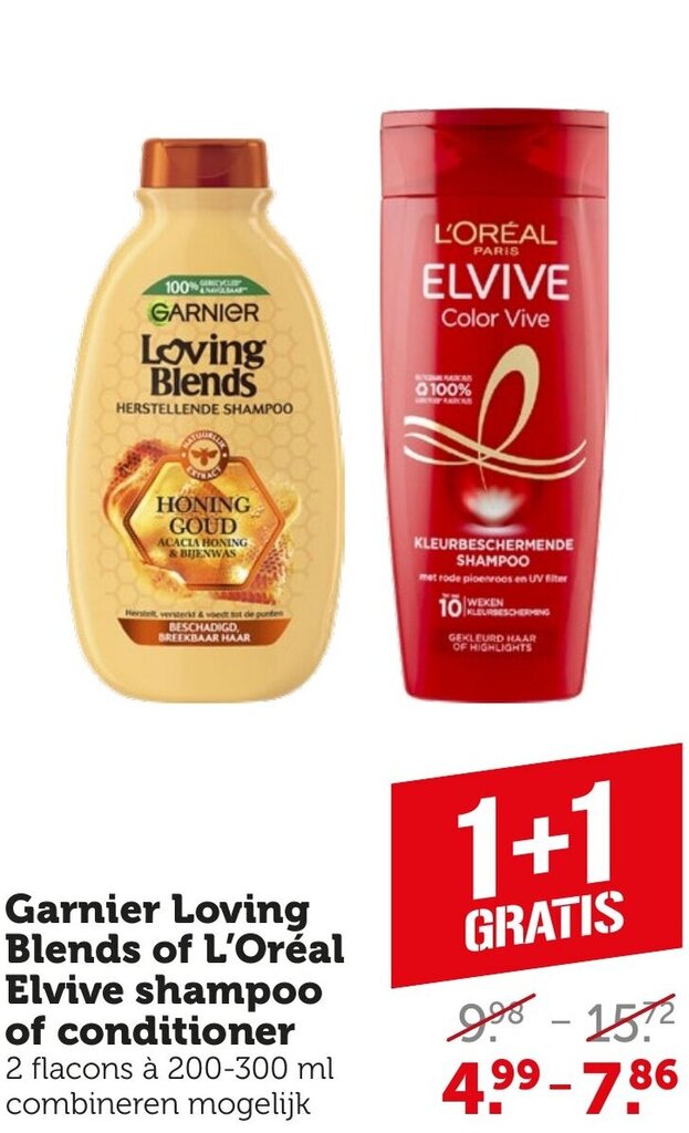 Garnier Loving Blends of L'Oréal Elvive shampoo of conditioner
