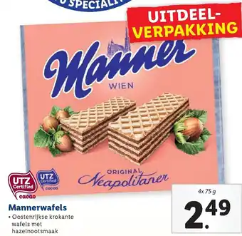 Lidl Mannerwafels 4*75g aanbieding