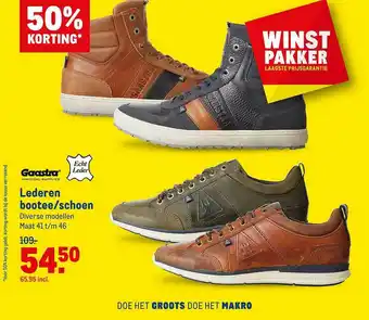 Makro Gaastra Lederen Bootee-Schoen 50% Korting aanbieding