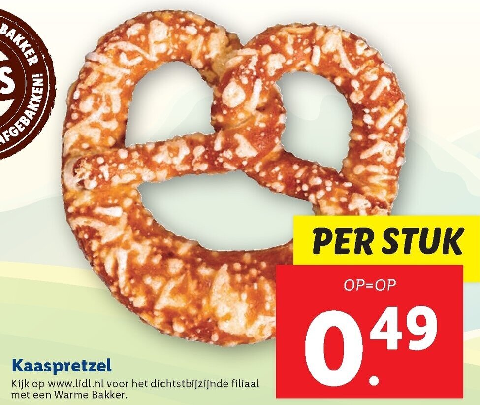Kaaspretzel aanbieding bij Lidl
