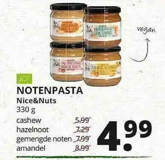 Natuurwinkel Notenpasta Nice&Nuts 330g aanbieding