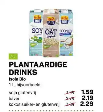 Ekoplaza Plantaardige Drinks Isola Bio 1L aanbieding