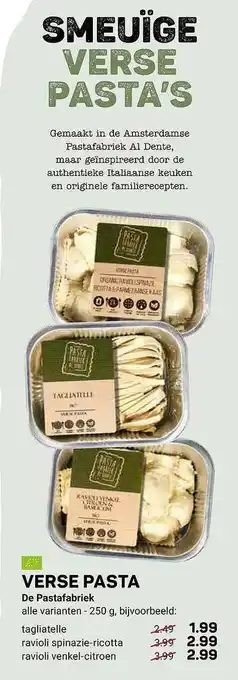 Ekoplaza Verse Pasta De Pastafabriek aanbieding