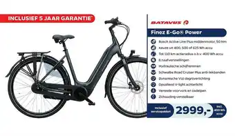 Bike Totaal Batavus Finez E-Go® Power Fiets aanbieding