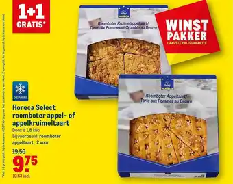 Makro Horeca Select Roomboter Appel- Of Appelkruimeltaart 1+1 Gratis aanbieding