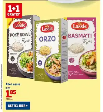 Makro Alle Lassie Rijst 1+1 Gratis aanbieding